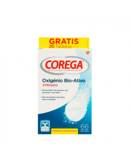Corega Oxígeno Bio- Activo Tabletas Efervescentes 66 unidades