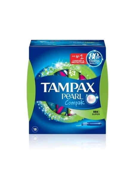 Tampax Pearl Compak Tampones Súper 18 unidades
