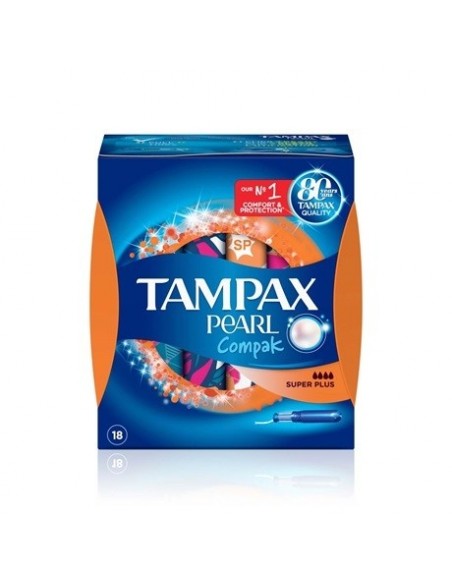 Tampax Pearl Compak Tampones Súper Plus 18 unidades