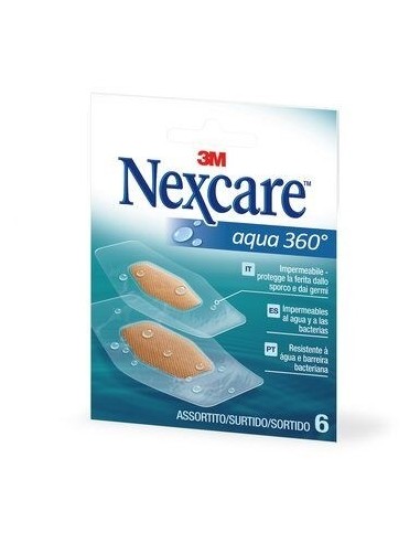 Nexcare Aqua 360º Tiras surtidas 6 unidades