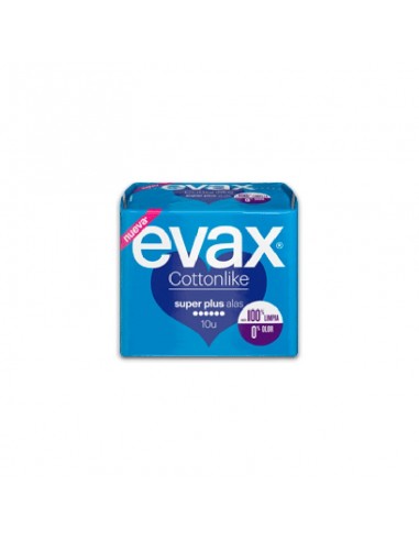 Evax Cottonlike Super Plus con Alas 10 unidades