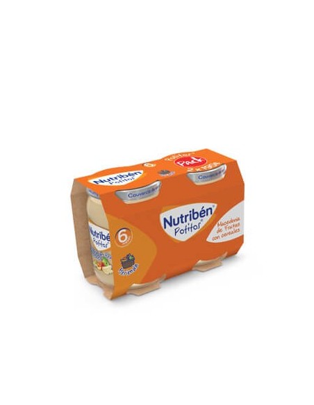 Nutriben Pack Potito Macedonia Fruta y Cereales 2X190g