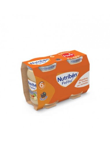 Nutriben Pack Potito Plat, Mand, Naranja, Galleta 2X190g