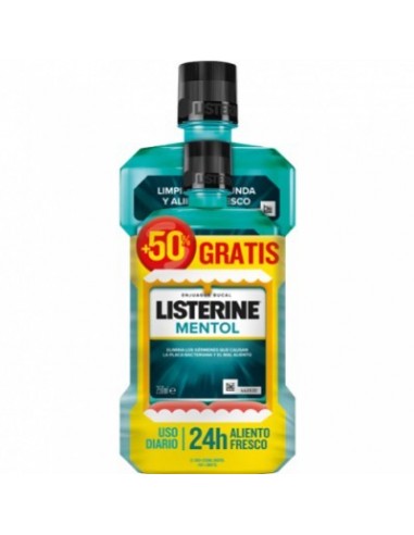 Listerine Mentol Colutorio 500 ml +250 ml