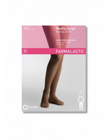 Farmalastic Media Larga C.Norm con Blonda Beige Exgde