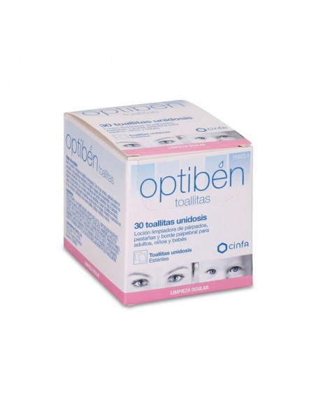 Optiben Toallita Con loción Limpiadora Higiene 30 toallitas