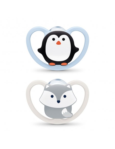 Nuk Chupete Space 0-6 Silicona 2 unid