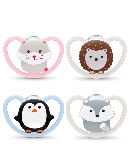 Nuk Chupete Space 0-6 Silicona 2 unid