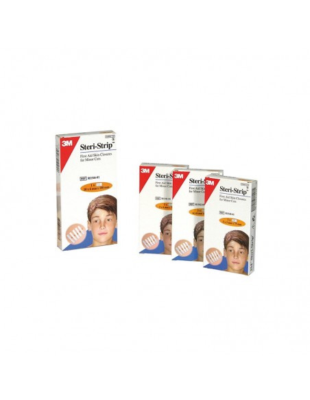 Steri-Strip Tiras de Sutura Adhesivas 100mm x 12mm Sobre 6 Tiras