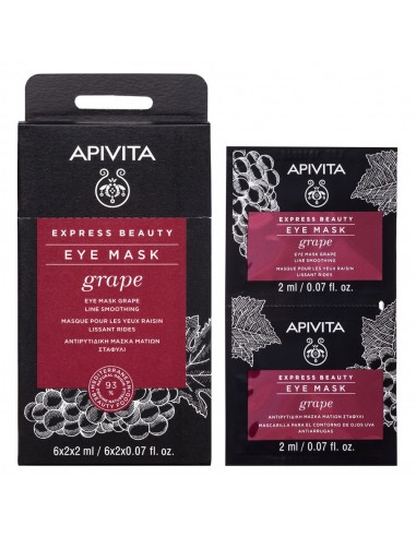 Apivita Express Beauty Mascarilla de Ojos Antiarrugas y Reafirmante con Uva