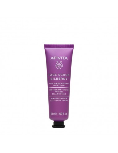 Apivita Mascarilla facial exfoliante para luminosidad con arándanos 50 ml