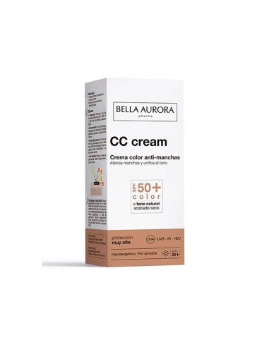 Bella Aurora Crema color antimanchas SPF50 piel sensible 30 ml