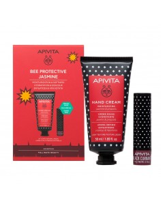 Apivita Cofre Crema de Manos Jazmín + Labial de Grosella