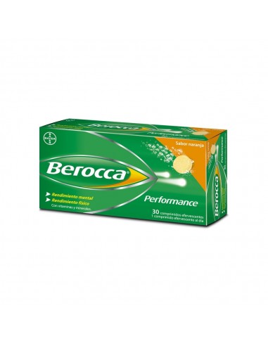 Berocca Performance Naranja Vitaminas Rendimiento 30 comprimidos efervescentes