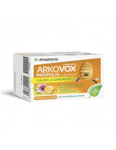 Arkovox Própolis + Vitamina C Miel y limón 24 comprimidos