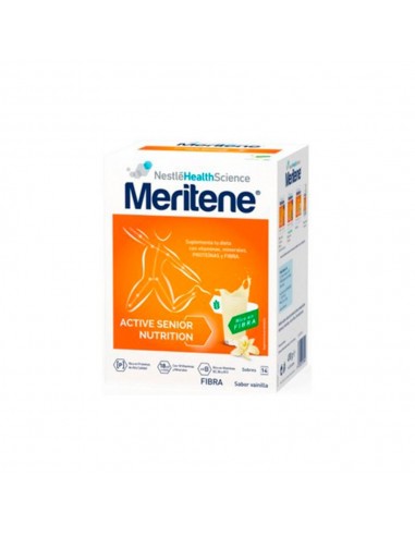 Meritene Fibra Batido Vainilla Rico en Fibra 14 sobres