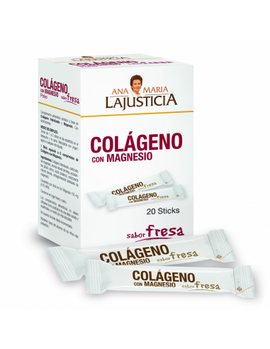 Ana Mª Lajusticia Colágeno + Magnesio + Vitamina C Fresa 20 sticks