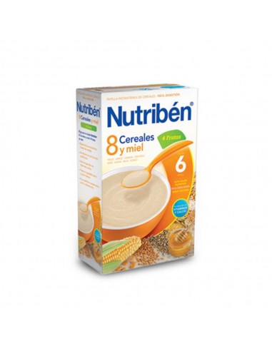 Nutribén Papilla 8 Cereales con Miel y 4 Frutas 600 g