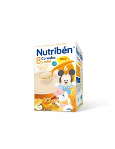Nutribén Papilla 8 Cereales con Miel y Fibra 600 g