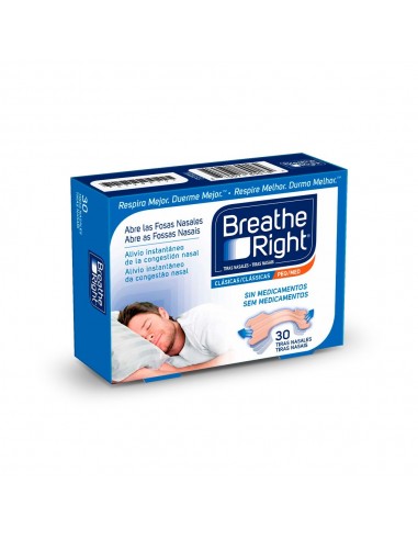 Breathe Right Clásicas Pequeña Tira Nasal 30 unidades