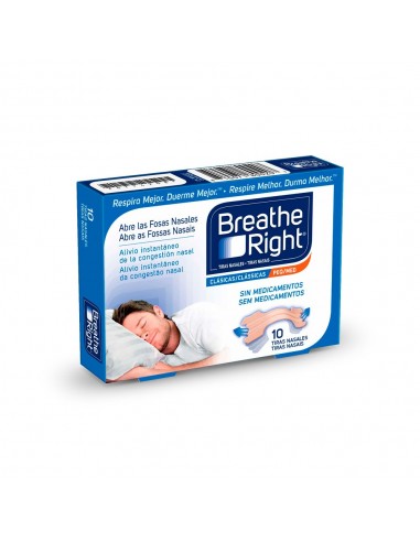 Breathe Right Clásica tira nasal pequeña 10 unidades