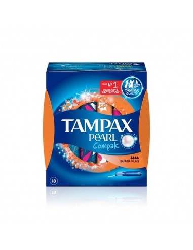 Tampax Pearl Compak Tampones Súper Plus 18 unidades
