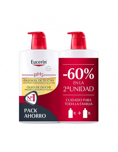 Eucerin Oleogel de ducha 1l Pack 2ª ud 60% de descuento