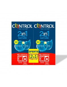Control Preservativos Duo Nature Pack Megaahorro 6+6