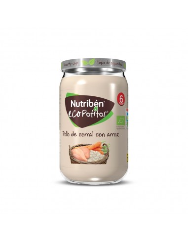 Nutribén Potito Eco Pollo de corral con arroz 235 g