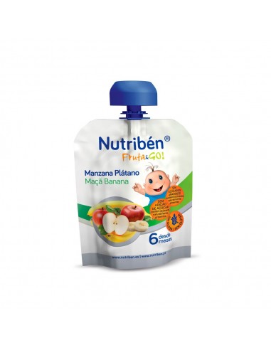 Nutribén Fruta & Go Manzana y Plátano 90g