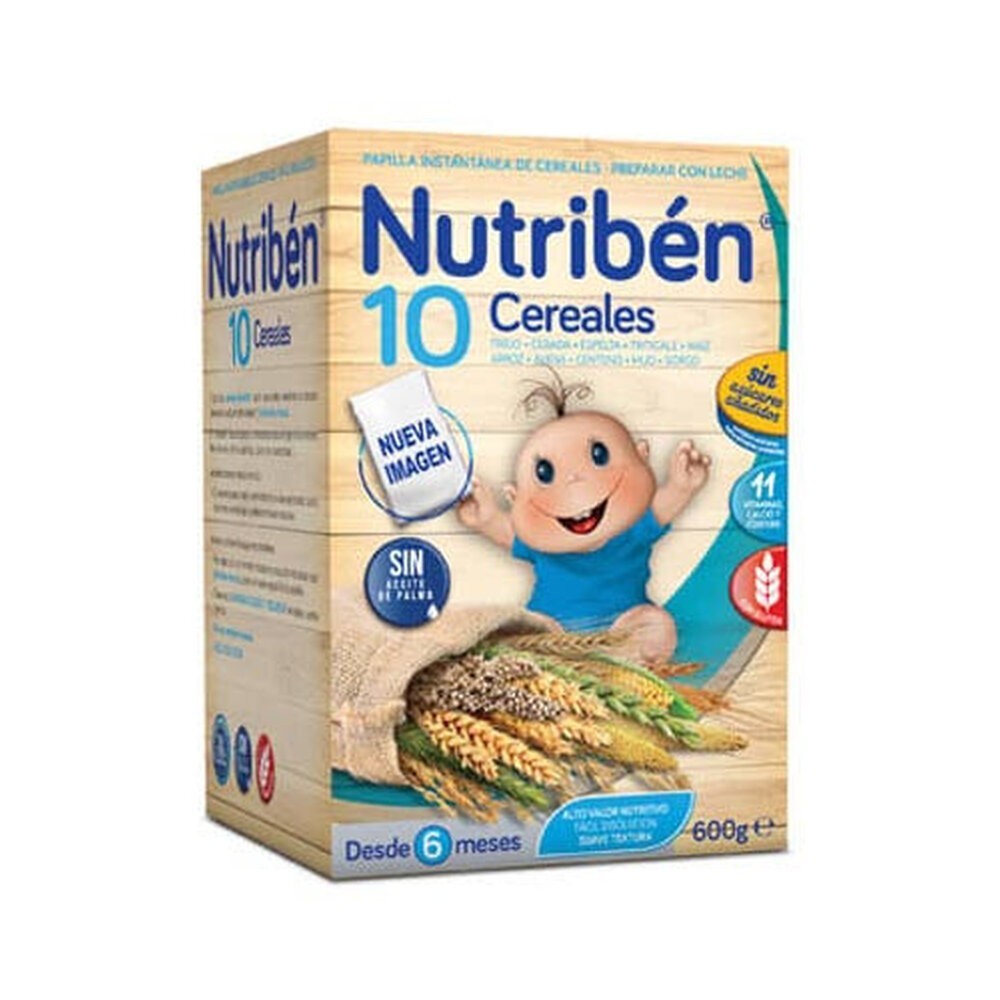 Nutribén Papilla de Cereales sin Gluten, Alimento para Bebés a partir de 4  meses, Sin azúcares añadidos, Sin aceite de palma