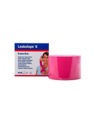 Leukotape K Vendaje Neuromuscular Tecnica Vnm Rosa 5 Cm X 5 Cm