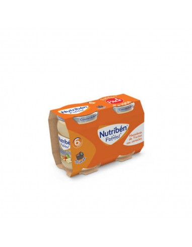 Nutriben Pack Potito Plat, Mand, Naranja, Galleta 2X190g