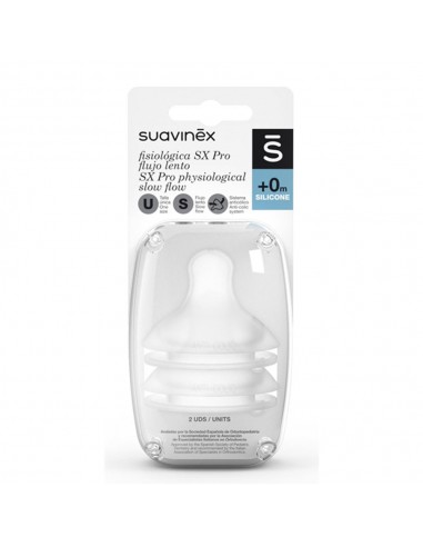 Suavinex Tetina Fisiológica Flujo S Silicona 2 unidades