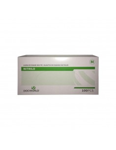 Docworld Guantes de nitrilo Talla M 100 unidades