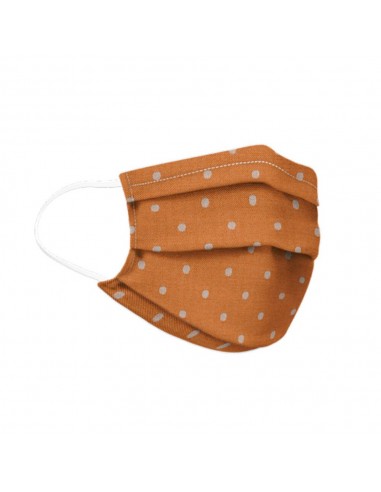 Mascarilla Higiénica Entex con topitos Naranja 1 ud