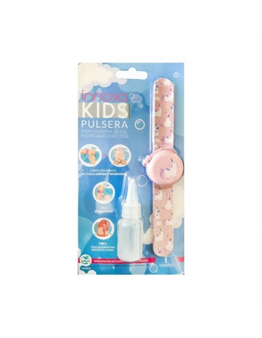 Innova Kids Pulsera infantil rosa con gel hidroalcohólico