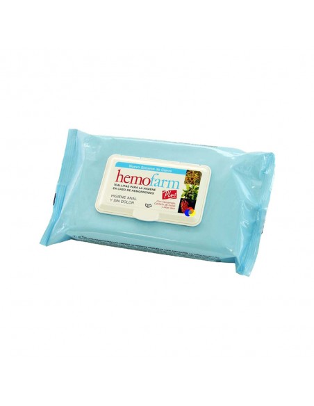 Hemofarm Plus Toallitas Higiene Anal Hemorroides 60 unidades