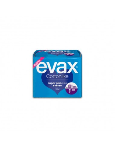 Evax Cottonlike Super Plus con Alas 10 unidades