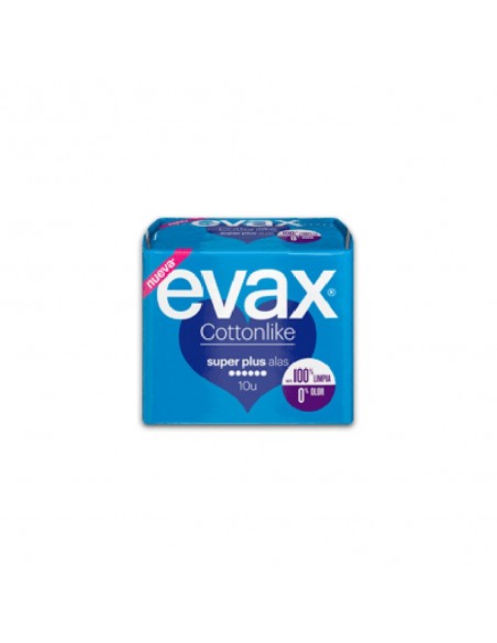 Evax Cottonlike Super Plus con Alas 10 unidades