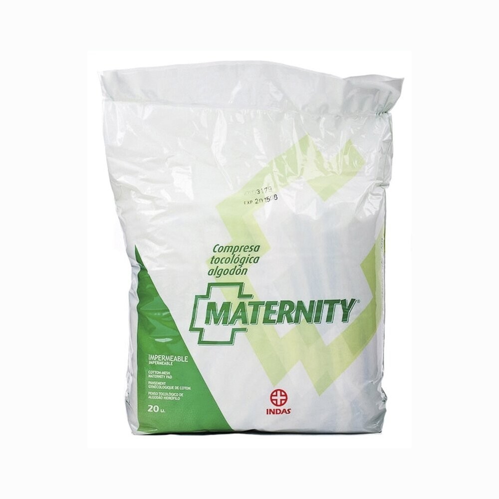Maternity Compresa Tocológica De Algodón 20 unidades