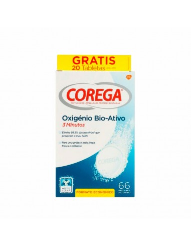 Corega Oxígeno Bio- Activo Tabletas Efervescentes 66 unidades