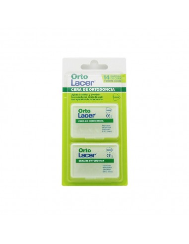 Ortolacer Duplo Cera de ortodoncia protectora de rozaduras 7 + 7 barritas