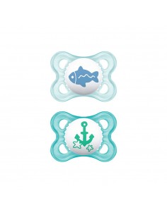 MAM Chupete Original Silicona 0M+ Azul 2 unidades
