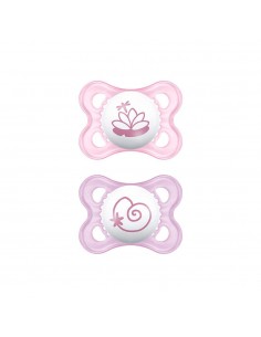 MAM Chupete Original Silicona 0M+ Rosa 2 unidades