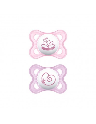 MAM Chupete Original Silicona 0M+ Rosa 2 unidades