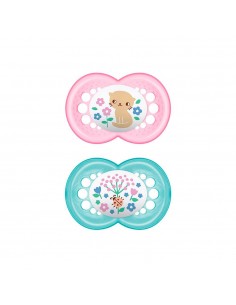 MAM Chupete Original Silicona 6M+ Rosa 2 unidades