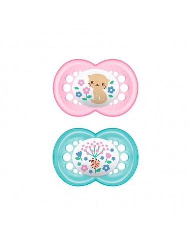 MAM Chupete Original Silicona 6M+ Rosa 2 unidades