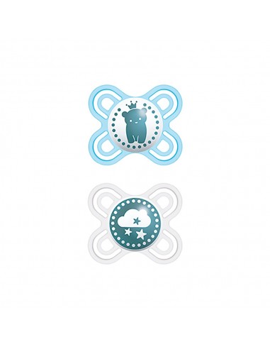 MAM Chupete Perfect Start 0-2M+ Azul 2 unidades