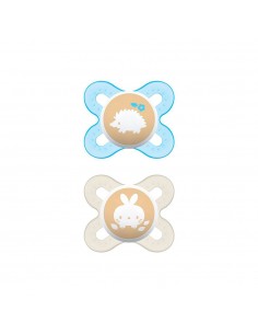 MAM Chupete Start Silicona 0-2M+ Azul 2 unidades